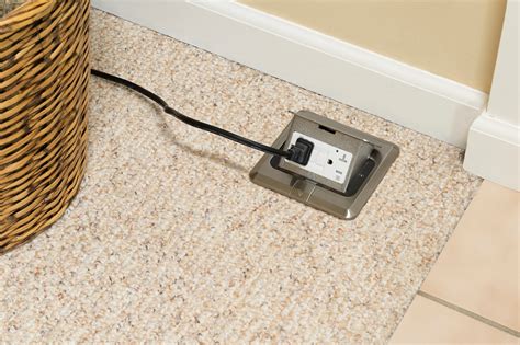 electrical floor boxes for concrete|recessed floor box outlet.